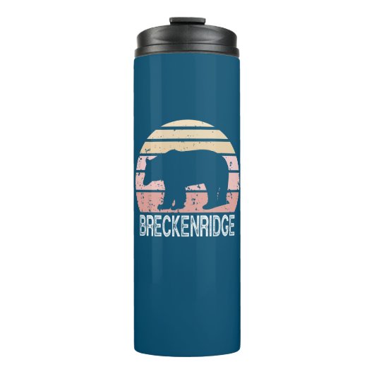 Breckenridge Colorado Retro Bär Thermosbecher (Vorderseite)