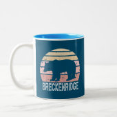 Breckenridge Colorado Retro Bär Zweifarbige Tasse (Links)