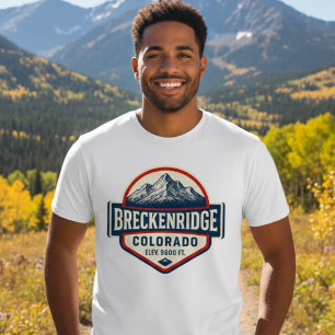 Breckenridge Colorado - Retro-Berg-Emblem T-Shirt