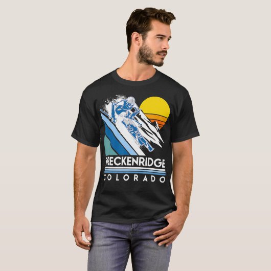 Breckenridge Colorado Retro Ski T-Shirt (Vorne ganz)