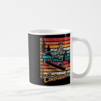 Breckenridge Colorado Retro Snowboarden Skelett Kaffeetasse