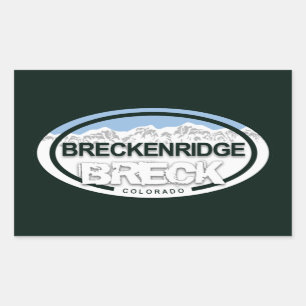 Breckenridge Colorado Rocky Mountain Breck Rechteckiger Aufkleber