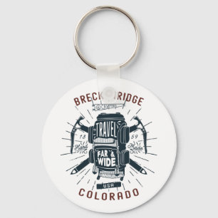 Breckenridge Colorado Rucksack Gear Retro Travel Schlüsselanhänger
