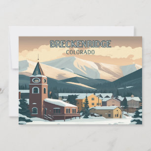 Breckenridge Colorado Schneebedeckte Berge Vintage