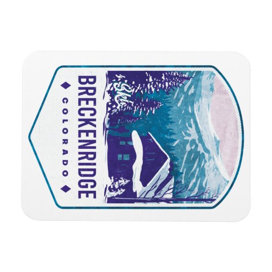 Breckenridge Colorado Ski Abzeichen Magnet (Horizontal)