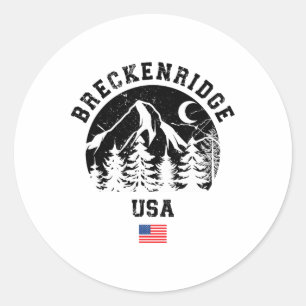 Breckenridge Colorado Ski Resort Alpin Skigebiet Runder Aufkleber