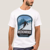 Breckenridge Colorado Skiberg T-Shirt (Vorderseite)