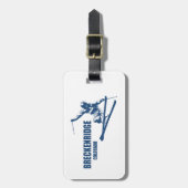 Breckenridge Colorado Skier Gepäckanhänger (Vorderseite vertikal)