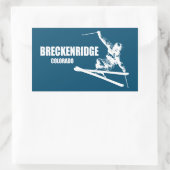 Breckenridge Colorado Skier Rechteckiger Aufkleber (Tasche)