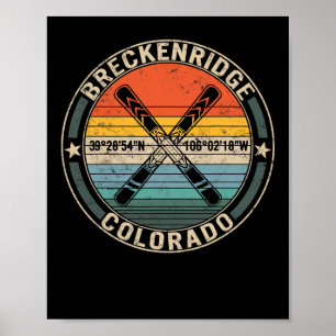 Breckenridge Colorado Skifahren Berg Snowboarden Poster