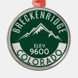 Breckenridge Colorado Skifahren Silbernes Ornament