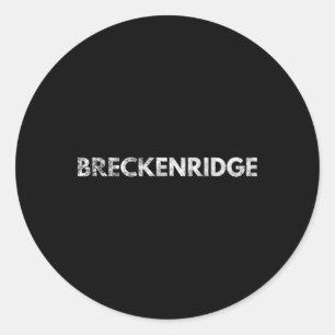 Breckenridge Colorado Skifahren Snowboardfahren Runder Aufkleber