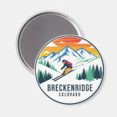 Breckenridge Colorado Skifahrer Magnet (Vorderseite/Rückseite)