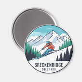 Breckenridge Colorado Skifahrer Magnet (Vorderseite/Rückseite)