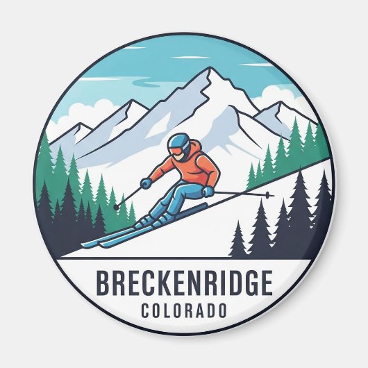 Breckenridge Colorado Skifahrer Magnet (Vorne)