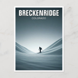 Breckenridge Colorado Skifahrer Postkarte