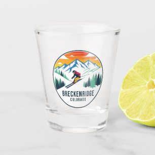 Breckenridge Colorado Skifahrer Schnapsglas
