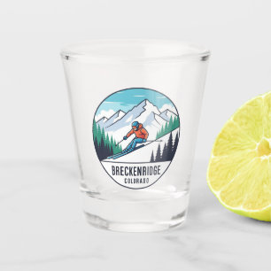 Breckenridge Colorado Skifahrer Schnapsglas