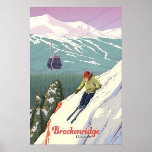 Breckenridge Colorado Skigebiet Reiseplakat Poster