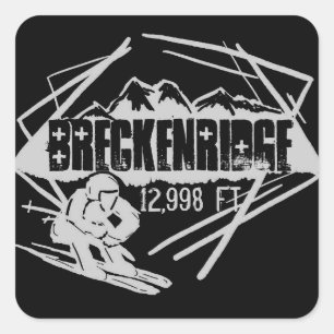 Breckenridge Colorado Skiier Aufkleber