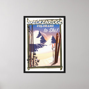 Breckenridge, Colorado Skiposter Leinwanddruck