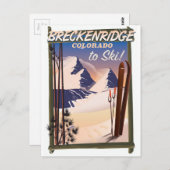 Breckenridge, Colorado-Skiposter Postkarte (Vorne/Hinten)
