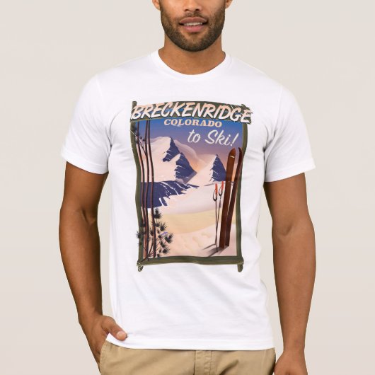 Breckenridge, Colorado-Skiposter T-Shirt (Vorderseite)