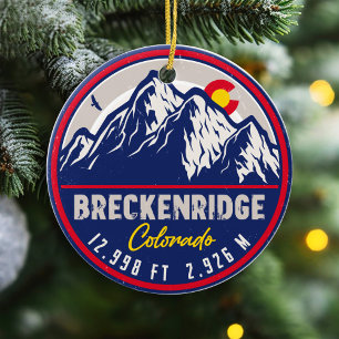 Breckenridge Colorado Skiwandern Souvenir Keramik Ornament