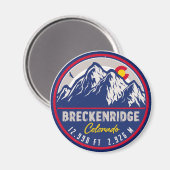 Breckenridge Colorado Skiwandern Souvenir Magnet (Vorderseite/Rückseite)