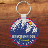 Breckenridge Colorado Skiwandern Souvenir Schlüsselanhänger (Rückseite)