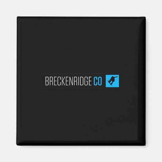 Breckenridge Colorado Snowboard Box Typ Magnet (Vorne)