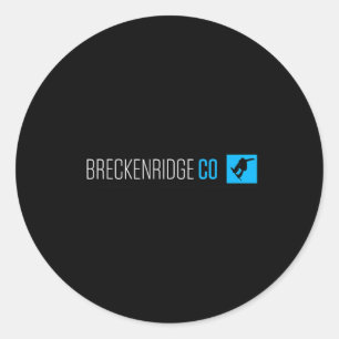 Breckenridge Colorado Snowboard Box Typ Runder Aufkleber