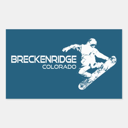 Breckenridge Colorado Snowboard Rechteckiger Aufkleber (Vorderseite)