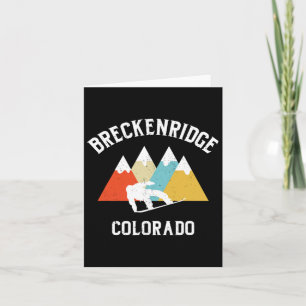 Breckenridge Colorado Snowboard Vacation Souvenir Karte