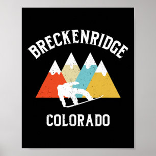 Breckenridge Colorado Snowboard Vacation Souvenir Poster