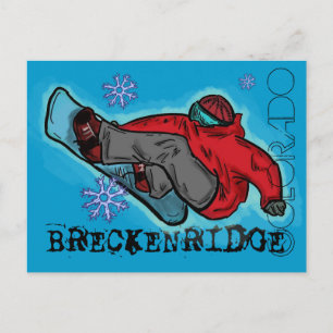 Breckenridge Colorado Snowboarder Postkarte