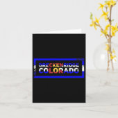 Breckenridge Colorado State Flag Retro Mountain Sk Karte (Gelbe Blume)