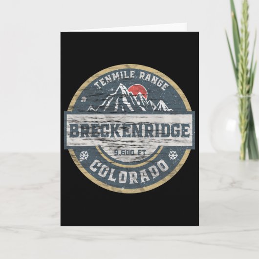 Breckenridge Colorado Tenmile Range Rocky Mountain Karte (Vorderseite)
