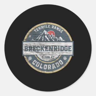 Breckenridge Colorado Tenmile Range Rocky Mountain Runder Aufkleber