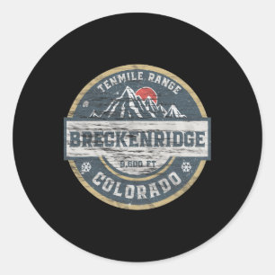 Breckenridge Colorado Tenmile Range Rocky Mountain Runder Aufkleber