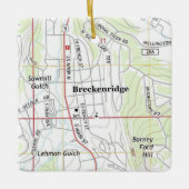 Breckenridge Colorado Topo Karte Keramikornament (Vorderseite)