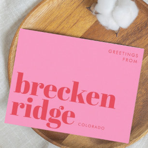 Breckenridge Colorado-Typografie Postkarte