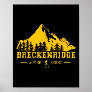 Breckenridge Colorado Usa Skigebiet Alpin Skifahre Poster