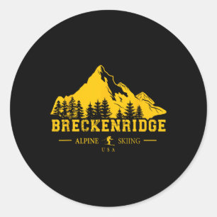Breckenridge Colorado Usa Skigebiet Alpin Skifahre Runder Aufkleber