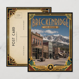 Breckenridge Colorado Vintage Art Deco Golden Age Postkarte