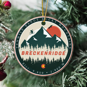 Breckenridge Colorado Vintage Berg Souvenir Keramik Ornament