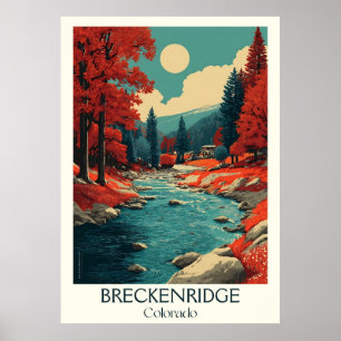 Breckenridge Colorado Vintage Bergtour Kunst, Dich Poster