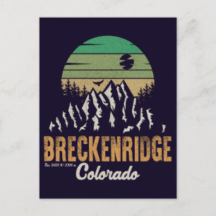 Breckenridge Colorado Vintage Retro Souvenirs 60er Postkarte