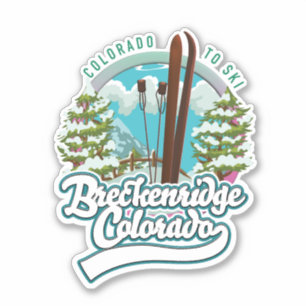 Breckenridge, Colorado Vintage-Skilogo Aufkleber