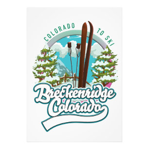 Breckenridge, Colorado Vintage-Skilogo Fotodruck